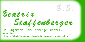 beatrix staffenberger business card